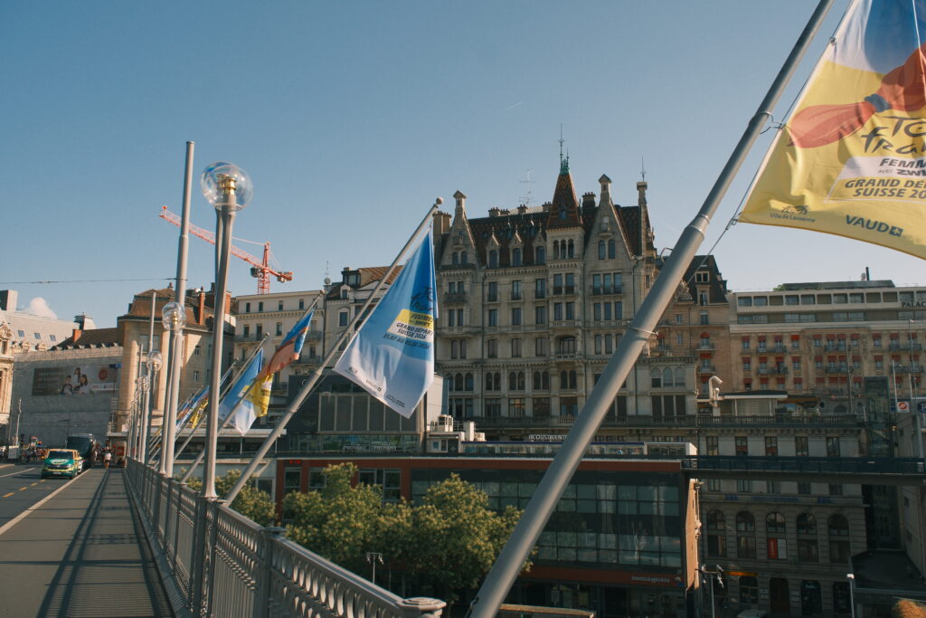 Bridge in Lausanne Flon in central Lausanne